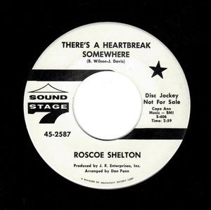 DEEP/NORTHERN SOUL-ROSCOE SHELTON-THERE'S A HEARTBREAK SOMEWHERE/RUNNING FOR MY - Picture 1 of 2