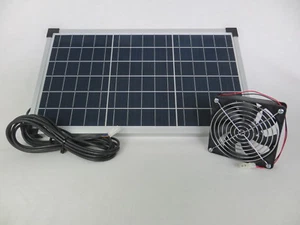 20 W Solarlüfter 180m³/h Solar Axial Lüfter Ventilator Belüfter Gewächshaus NEU - Bild 1 von 3