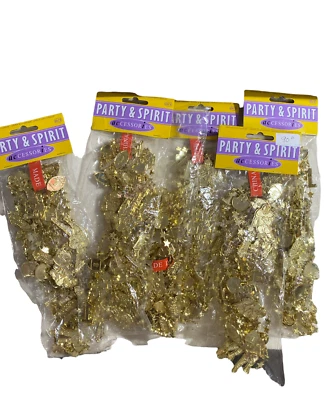 Guirnalda de jugador de fútbol decoración de fiesta tono dorado paquete de 6 pies puerta trasera fiesta Foto 1 de 4