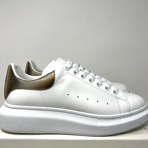 Alexander McQueen Men's Oversized Sneakers 43.5 EU/ 10.5 US White Iridescent - Picture 1 of 9