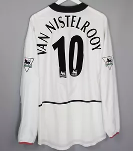 MANCHESTER UNITED 2002 2003 AWAY SHIRT LONG SLEEVE NIKE #10 VAN NISTELROOY - Picture 1 of 8