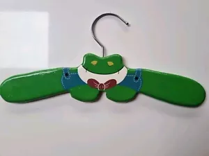 Children's Painted Clothes Hanger Frog Design Novelty - Picture 1 of 3