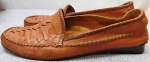 Mocasines de conducción Bragano Cole Haan de cuero marrón para hombre 11 M hechos en Italia - Imagen 1 de 8
