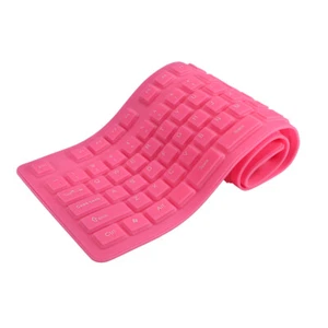 : 108 Keys USB Silicone Flexible Foldable Keyboard Waterproof Dustproof B5F9 - Picture 1 of 11