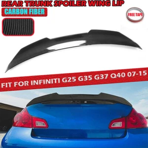 Alerón trasero de fibra de carbono estilo PSM para Infiniti G25 G35 G37 Q40 2007-2015 - Imagen 1 de 9
