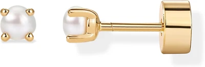 Mini aretes enchapados en oro de 14K para mujer perla estrella circonita cúbica cartílago joyería Foto 1 de 4