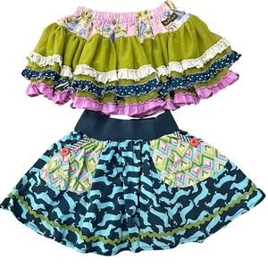 Matilda Jane Skirt Bundle Ruffle & Pocket Details Girls Size 2 - Picture 1 of 5