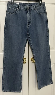 NUEVO CON ETIQUETAS Structure 36 x 32 Azul Denim Tiro Inferior Pierna Recta Vaqueros Hombre Foto 1 de 4