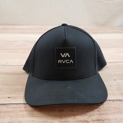 Gorra RVCA para hombre espalda a presión negra al aire libre surfista surfista malla ajustable * Foto 1 de 4