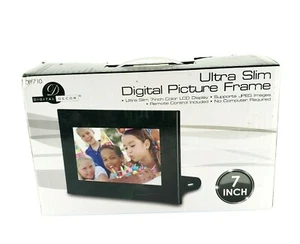 Digital Decor Ultra Slim Picture Frame 7' LCD Display Remote Control USA Seller - Picture 1 of 12