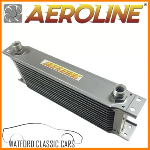 Aeroline Silver 13 Row Oil Cooler for MG Midget, MGB, Mini, Triumph, Ford Austin - Picture 1 of 6