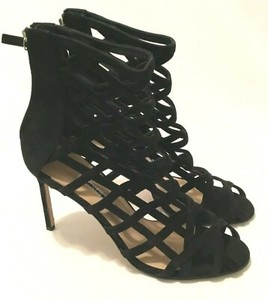 caged booties heels