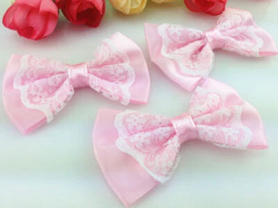 Hágalo usted mismo 100 un. 32x28MM Cinta de Satén Encaje Arco Apliques/Artesanía/Decoración de Boda Foto 1 de 3