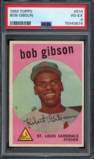1959 Topps #514 Bob Gibson Rookie PSA 4 St. Louis Cardinals Baseball Card (3874)