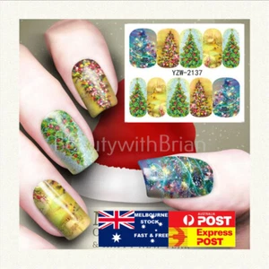 Nail Art Nail sticker Christmas Water Decal Design Nail Art Stickers - Picture 1 of 2