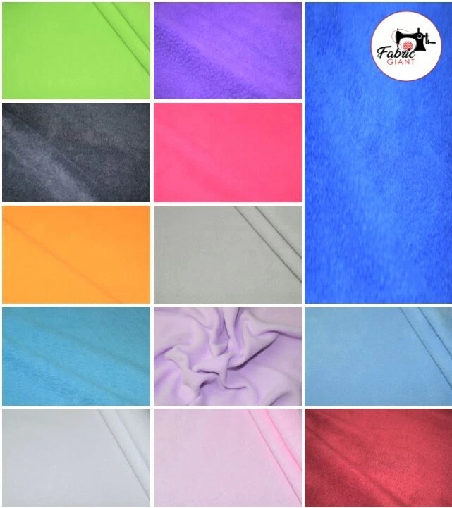 Polar Fleece Fabric Premium Quality Plain Anti Pill Soft Warm Winter Material - Image 1 of 1