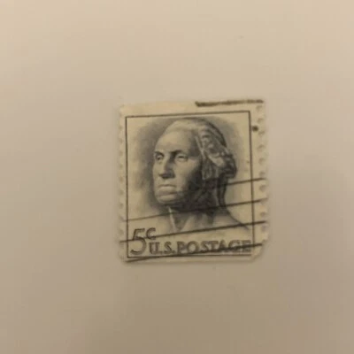 1962 George Washington 5 Cent Stamp Blue/Gray (Rare). - Image 1 of 4