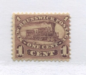 New Brunswick 1860 1 cent Train red lilac very lightly used - Picture 1 of 1