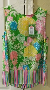 Lilly Pulitzer Ladies Sm New with tags Sleeveless Blouse Hibiscus Stroll - Picture 1 of 1