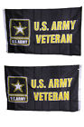 3X5 Army Veteran Black DOUBLE SIDED 2 Sided United States Army Flag Banner 