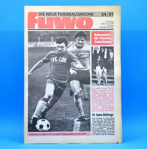 DDR FuWo 24 1981 Oberliga-Aufstiegsrunde Fußballer des Jahres WM-Qualifikation - Bild 1 von 1