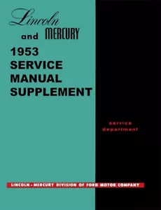 1953 Lincoln Mercury Shop Service Repair Manual Supplement - Picture 1 of 1