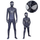 Kid Boys Black Spider-Man Superhero Cosplay Costume Jumpsuit Fancy Dress↑