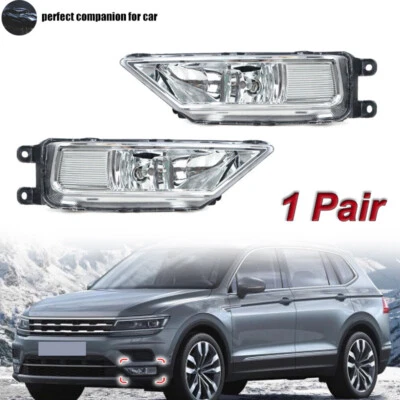 Left Right Front Fog Light Fog Lamp Halogen For Volkswagen VW Tiguan 2017- 2021 - Image 1 of 4