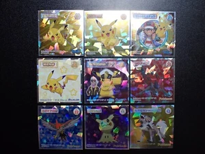 Pokemon Wafer Promo Holo Sticker x9 Pikachu etc #5001 - Picture 1 of 13
