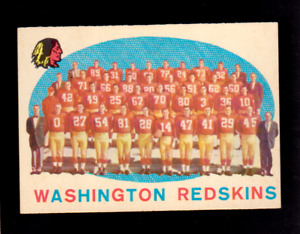 1959 Topps #91 Washington Redskins Team Unmarked Checklist NM-MT