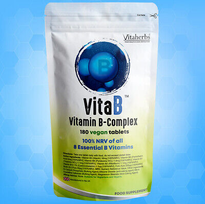 Vitamin B Complex 180 Tablets | Memory | Concentration | Tiredness & Fatigue • 8.49£