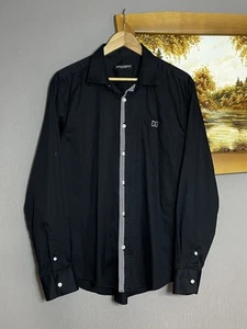 Vintage Dolce Gabbana DG Black Shirt XL Size Arcive Plaid Stripe - Picture 1 of 13