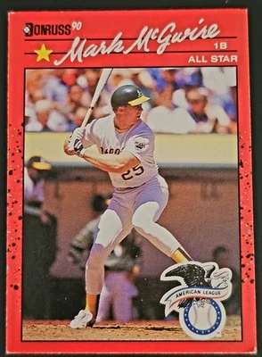 Donruss 1990 - Mark McGwire #697 All-Star Game Performance en la parte posterior Foto 1 de 2