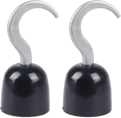 2 Piezas Gancho Pirata Mano Halloween Pirata Cosplay Disfraz Accesorio Gancho utilería Plástico Foto 1 de 4