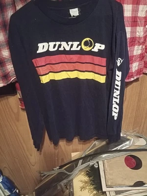 DE COLECCIÓN DUNLOP MANGA LARGA HECHO EN EE. UU. CAMISA TALLA GRANDE DE SPORTSWEAR Foto 1 de 3