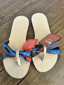 HAVAIANAS You St Tropez Thong Sandal Kids Size UK 2-2.5 EU 33/34 Orange/Black - Picture 1 of 5
