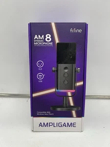Amplificador micrófono dinámico USB FiFine AM8 XLR negro - Imagen 1 de 3