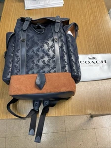 NWT Coach Blue Hitch Backpack with Horse and Carriage Dust Bag Included - Picture 1 of 8