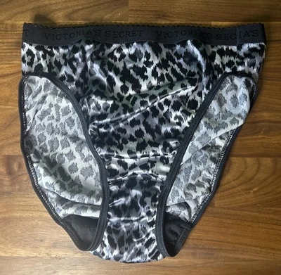 Bragas de Colección Victoria Secret Sedosas Segunda Piel Satén Pierna Alta Estampado M Leopardo Foto 1 de 4