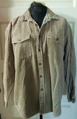 90's GAP Tan Corduroy Button Up Men's LS Shirt Top Blouse L XXL - Image 1 of 4