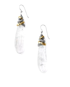 NWT Brighton NEPTUNE'S RINGS PYRAMID Crystal French Wire Drop Earrings MSRP $98 - Picture 1 of 4
