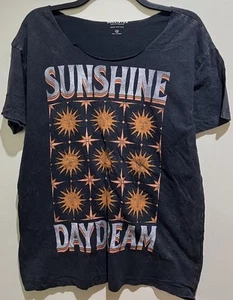 Hollister T Shirt Sunshine Day Dream Burnt Black Sun Graphic ~ XSmall - Picture 1 of 5