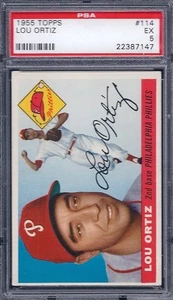 1955 Topps # 114 Lou Ortiz EX Phillies PSA 5 - Picture 1 of 1