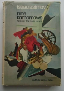 1959 1966 Nine Tomorrows Isaac Asimov Doubleday Science Fiction DJ 2nd Edition - Bild 1 von 12