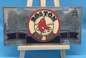 Rare Heavy Metal Boston Red Sox License Plate, Deep Relief, Embossed. - Picture 1 of 3