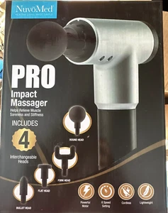 NuvoMed PRO Impact Massager Body Massager 4 Changeable Heads - Picture 1 of 2