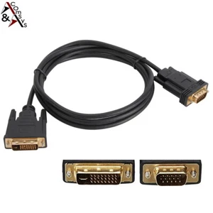 3m Kabel VGA auf DVI 24+1 Dual-Link Ferrit Konverter Video Monitor vergoldet - Bild 1 von 5