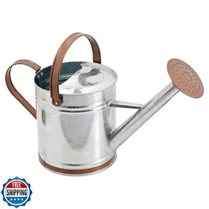 Arcadia Garden Products WC12 Classic Shiny Galvanized Metal Watering Can, Eas - Picture 1 of 5