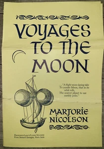 SIGNIERT! Vintage HC, Reisen zum Mond von Marjorie Nicolson, 1948 mit Brief, Anzeige usw. - Bild 1 von 22