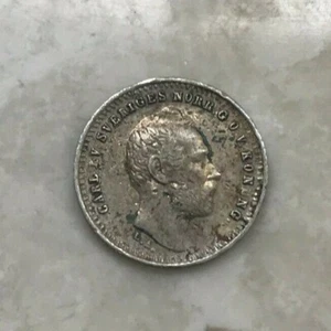 1865 Sweden 10 Ore - Nice Silver - Picture 1 of 2